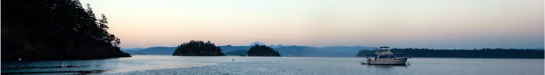 Scenic boating in the Pacific Northwest